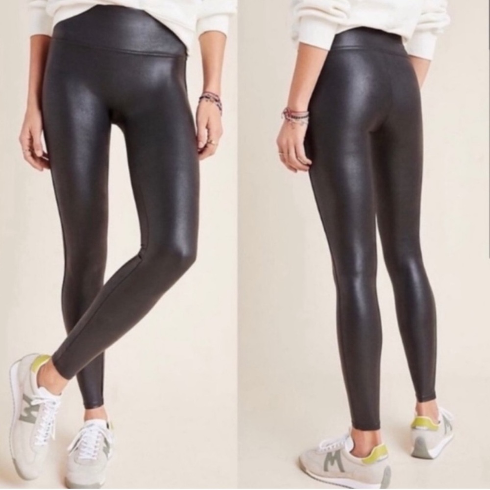 Spanx Faux Leather tummy control high waisted Leggings